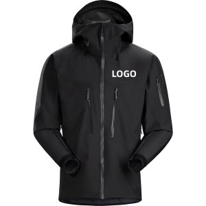 Men's Waterproof Jacket Outdoor Sport Soft Shell With Hood Jacket Running Hiking