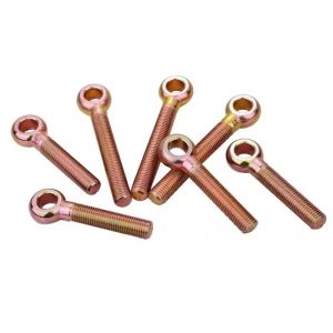 Yellow Plated Galvanized Carbon Steel DIN444 Eye Bolt For Heavy Duty Application