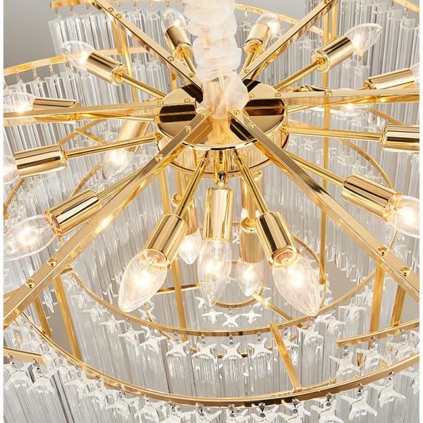 Diamond Cut E14 Chandelier Round Pendant Chandelier Lights Rustproof 100lm/W
