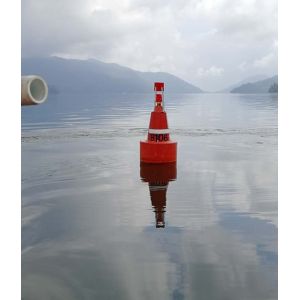 Quality Visibility Yellow/Red/Green Polyethylene Buoy With Solar Power Lantern for sale