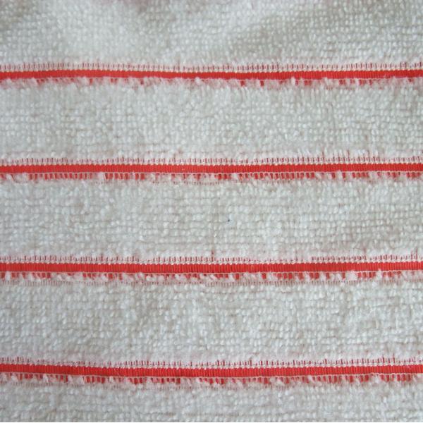 White 100% polyester tea towel weft grid towel