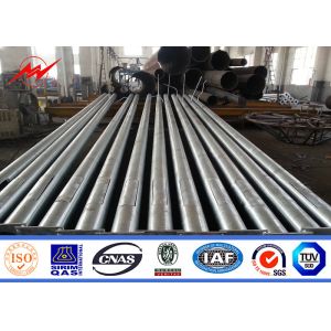 China 69KV 11m Roadside Tubular Street Light Pole With Advertisement Banner on sale