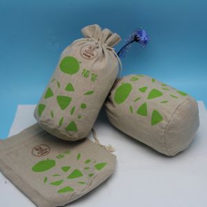 Cylindrical Ladies Drawstring Bag , Small Round Bottom Jute Carrier Bags