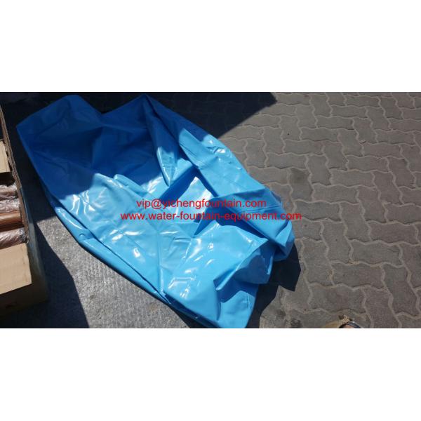 Moveable Water Fountain Equipment Combined Musical Fountain Basin Wooden Pattern Resin