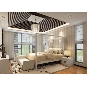 Removable Non woven Wallpaper Modern Simple Champagne Stripes Pattern