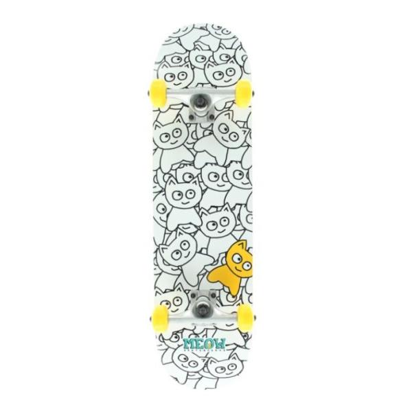 Buy Meow Skateboards Slicker Pile White Complete Skateboard - 8" x 32" at wholesale prices