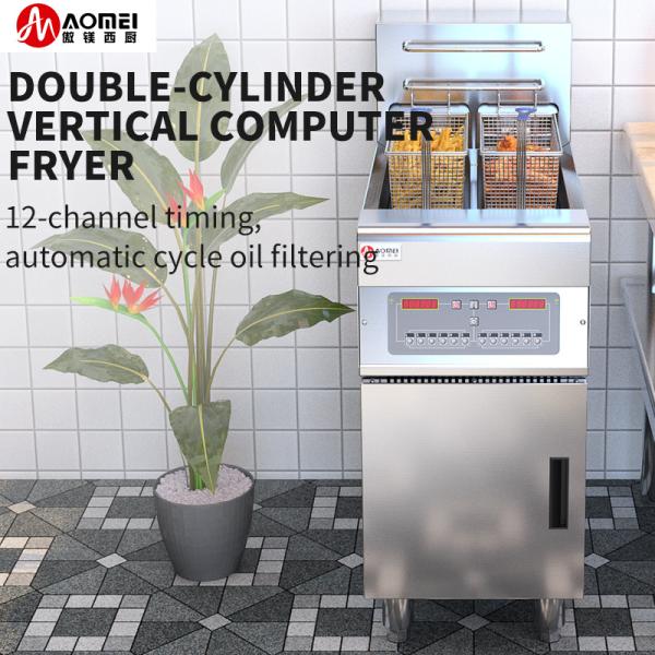 Intelligent Computer Control Silver Deep Fryer with Automatic Temperature and Lifting