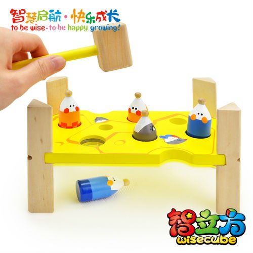 Toddler Cartoon Knock / Mouse Stealing Cheese Beat Table Educational Preschool