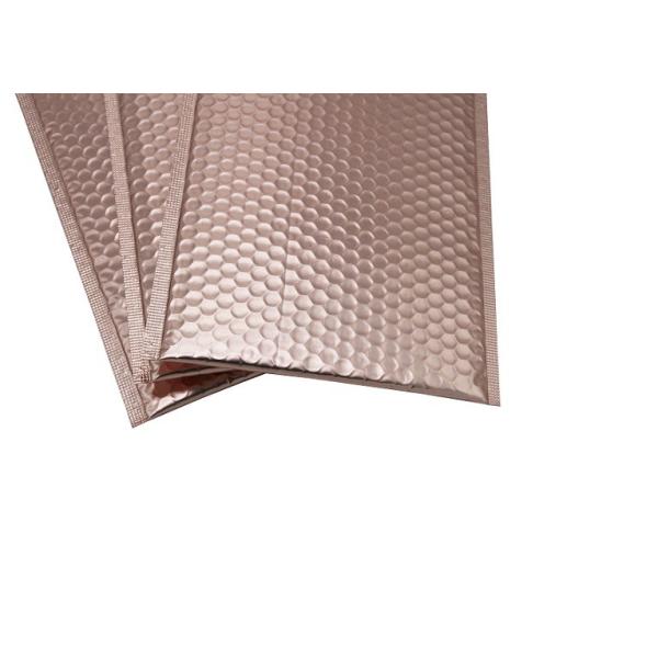 Buy Rose Gold Metallic Bubble Wrap Lined Envelopes Hot Stamping at wholesale prices
