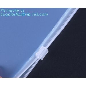 eva toiletry cosmetic makeup bag, slider zipper plastic bags half clear zip lock