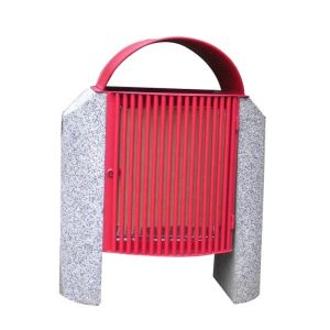 50 Litre Outside Outdoor Patio Trash Can With Sanding Zinc Spraying Finish