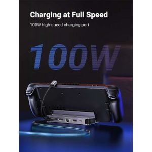 Steam Deck Dock 6-in-1 USB C Docking Station with 4K@60Hz HD-MI Gigabit Ethernet