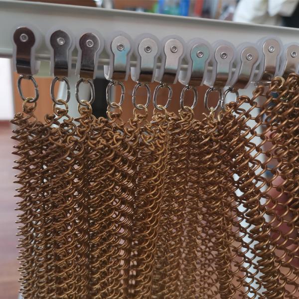 Buy Custom Aluminum Steel Coil Curtain Space Divider 0.8mm Wire at wholesale prices