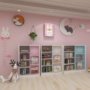 Cartoon Bookshelf Steel Rack Cold Rolled Colorful 0.5-1.0mm For Kids