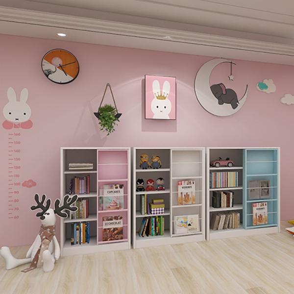 Buy Commercial Living Room Storage Rack Corner Bookcase For Kids at wholesale prices