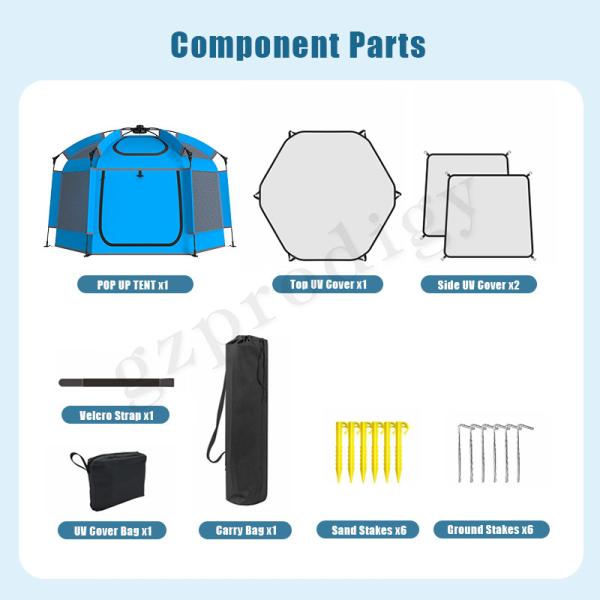 Indoor And Outdoor Pop Up Play Tent Foldable Playpen For Kids And Pets