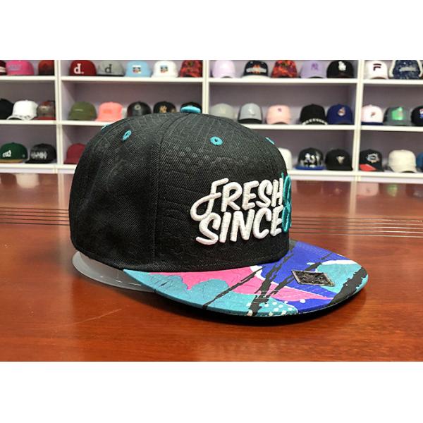 Customize Debossed Snapback Hats And Caps Mens 3D Embroidered With String