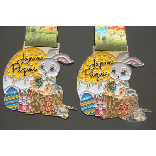 Die Casting Virturl 5K Race Marathon Metal Medals Personalised No Soft Enamel