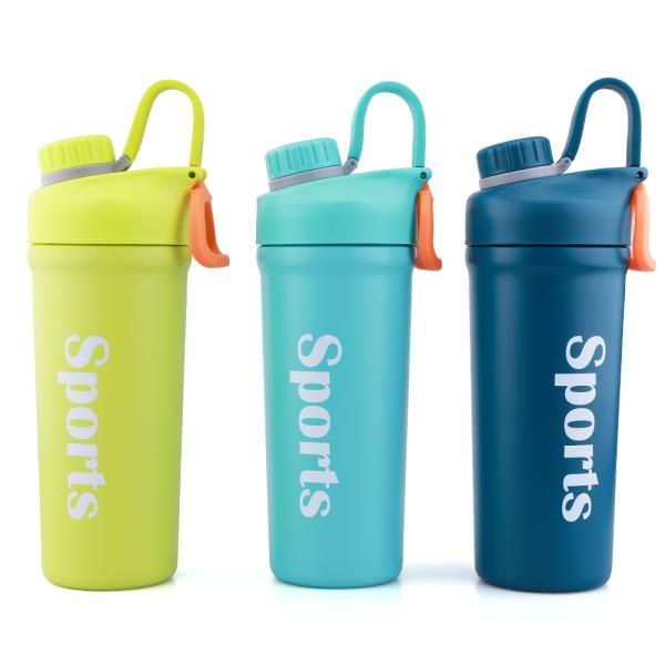 600ml Vacuum Flask Insulated Shaker Flask Hot Water Bottle Double Walled Travel Car Thermos Shake Cup