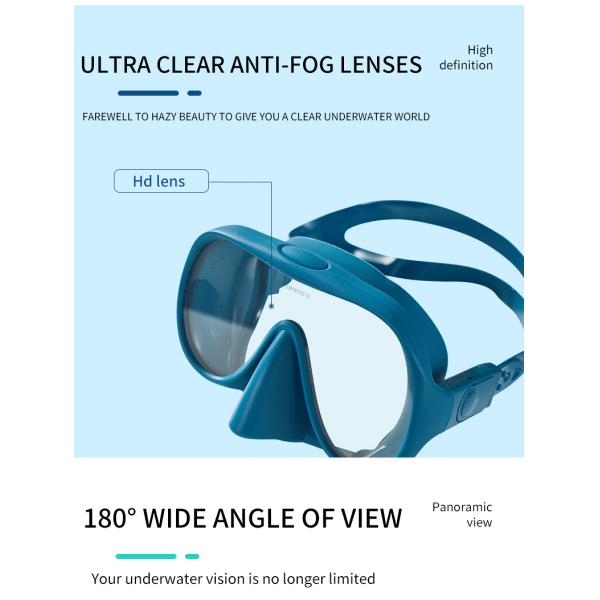ZMZDIVE Freediving Snorkel Mask Set Prescription Snorkeling Goggles