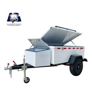 White Outdoor Camping Trailer Convenient Camping Storage Trailers