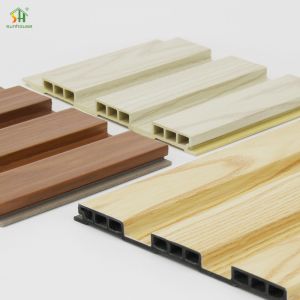 China Modern Design Aesthetic Impact Resistance Ventilated Triple-Hole Grating Board Durable Wpc Facade Wall Panel on sale