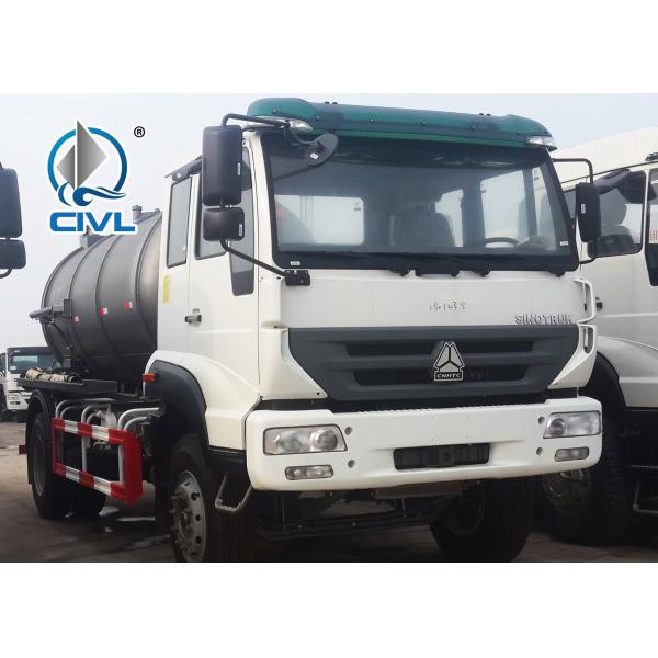 Buy new HOWO 4x2 8M3 Vacuum Sewage Suction Tanker Truck For Sale 266hp engine at wholesale prices