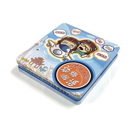 Buy rectangular CD tin case with hinged lid at wholesale prices