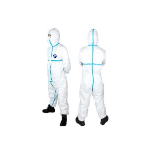 Disposable Medical Non-Woven Siamese Isolation Clothing PE Film Breathable