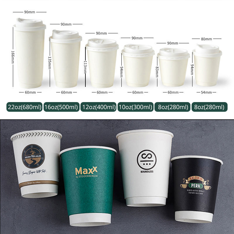 Custom Printed Biodegradable Recyclable 16oz Single Wall Disposable Takeaway