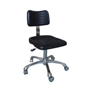 Black ESD Lab Chairs Polyurethane Material w/Footring Five Star Polished