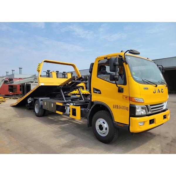 New Type JAC 4x2 Wrecker Truck Body With Hydraulic Cylinder Floor Standing Long Flatbed High Quality