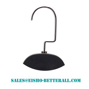 Betterall Flat Hook Black Color Home Usage Wooden Coat Hanger With Steady Pant