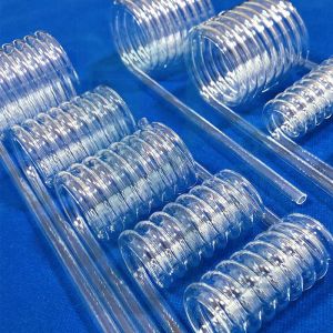 Professional Custom High Temperature Resistant Transparent Quartz Spiral Tube