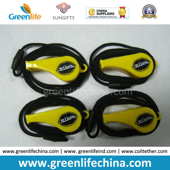 Buy High Quality Custom Logo Yellow Whistle W/String Combo at wholesale prices