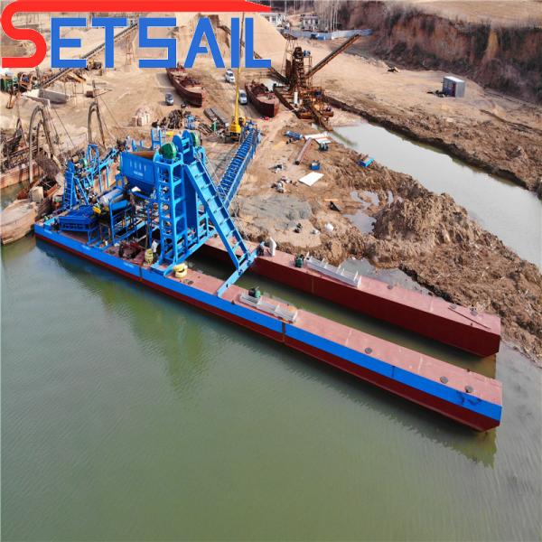 Chain Bucket River Sand Gold Dredger for Diamond Machinery