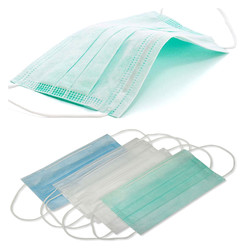 Green Disposable Mouth Mask Non Woven Disposable Dust Respirators
