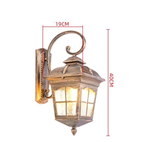 European style outdoor wall lamp waterproof aisle garden balcony lamp villa American retro outdoor gate Lamp(WH-HR-49)