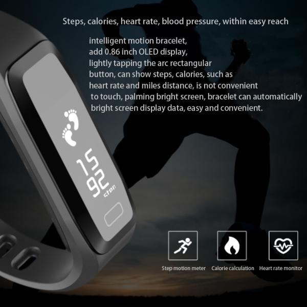 Pulsometer Fitness Bracelet Watches Blood Pressure Smart Bracelet Step Counter Wristband Pedometer Smart Band pk fitbits
