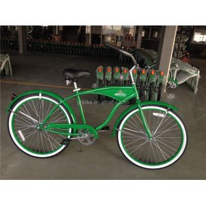 26" Single Speed Steel Frame Foot Brake Beach Cruiser Bicycle for Adult Men