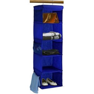 SIMPLE HOUSEWARE 5 SHELVES HANGING CLOSET ORGANIZER, GRAY