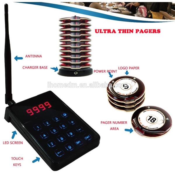 China restaurant NEW Design wireless calling pager system
