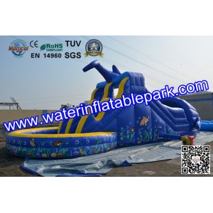 Shark Huge little tikes Inflatable Slide For Water Theme Park