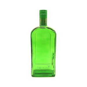 750ml Luxury Green Flat Empty Glass Wine Bottles With Screw Lid