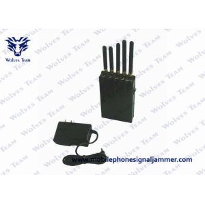 5 Antenna Portable Signal Jammer for GPS / Cell Phone WiFi 100-240v Power Supply