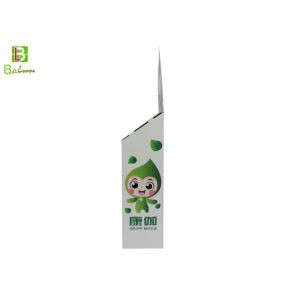 Foldable Cartoon Cardboard POS Display Rack With three Pocket Graphic Painting