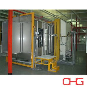 Custom Powder Coating Line Automated With Stainless Steel Spray Booth