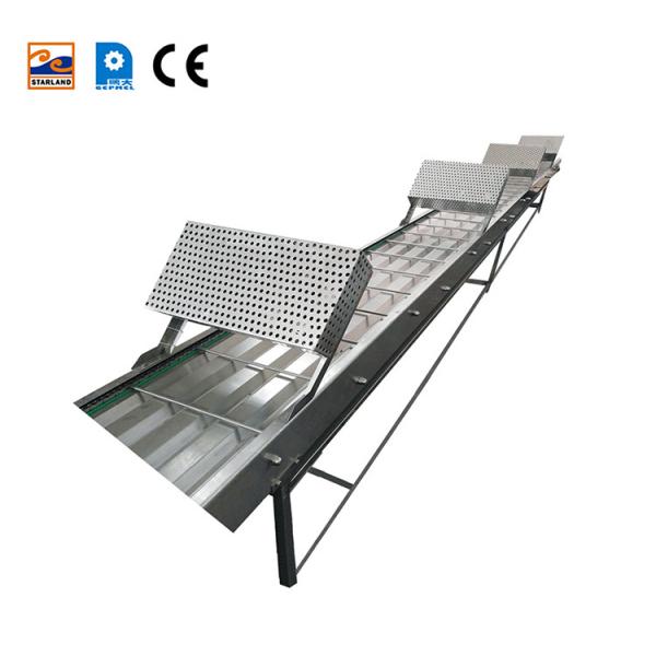 Marshalling Cooling Conveyor, Stainless Steel Food Machine Accessories Inline , With Cooling Fan.