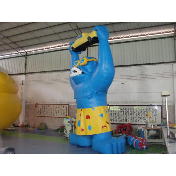 Giant Inflatable Cartoon , PVC Tarpaulin Inflatable Gorila for Advertising