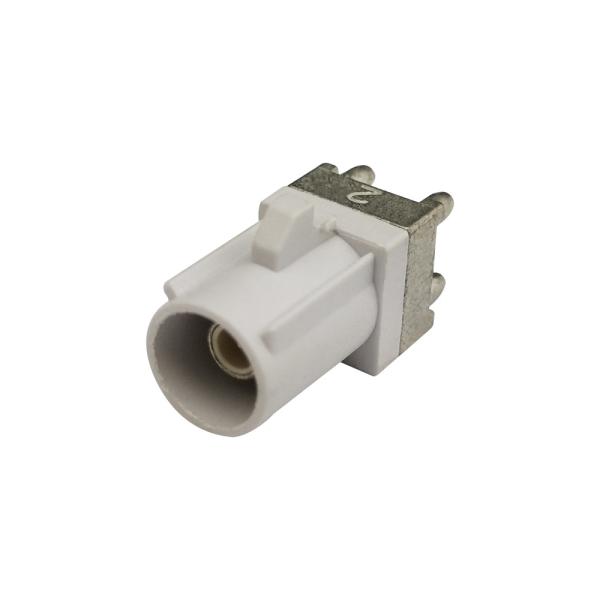 Buy RF Coaxial White FAKRA PCB Connector Code B For Data Transmission at wholesale prices